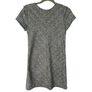 Zara Basics Black and White Printed Business Casual Mini Dress